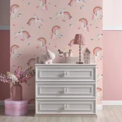 Dunelm Metallic Unicorn Wallpaper