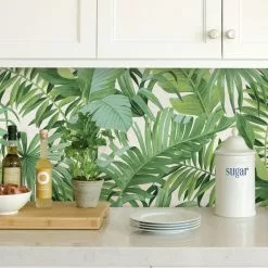 NuWallpaper Maui Green Self Adhesive Wallpaper