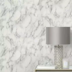 Dunelm Marble Grey Wallpaper