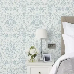 Dunelm Dorma Remington Blue Wallpaper