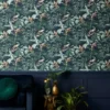 Dunelm Jungle Luxe Navy Wallpaper