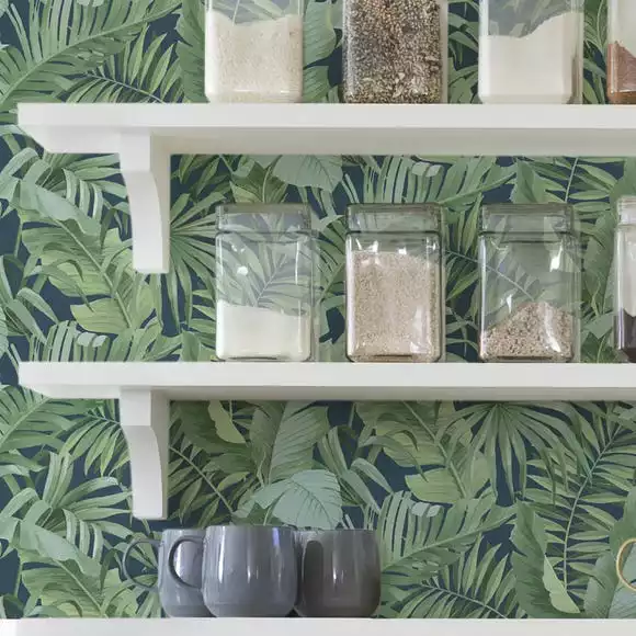 NuWallpaper Nu Wall Self Adhesive Maui Navy Wallpaper - Image 3