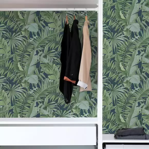 NuWallpaper Nu Wall Self Adhesive Maui Navy Wallpaper - Image 6