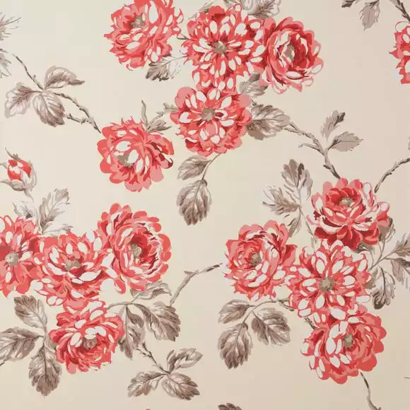 Dunelm Ashbourne Red Wallpaper - Image 2