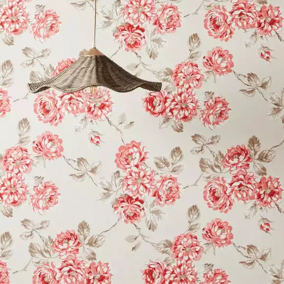 Dunelm Ashbourne Red Wallpaper - Image 4