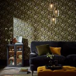 Natural History Museum Meadow Black Wallpaper