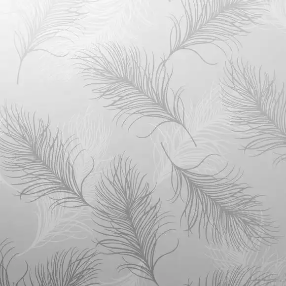 Dunelm Feather Silver Wallpaper - Image 2