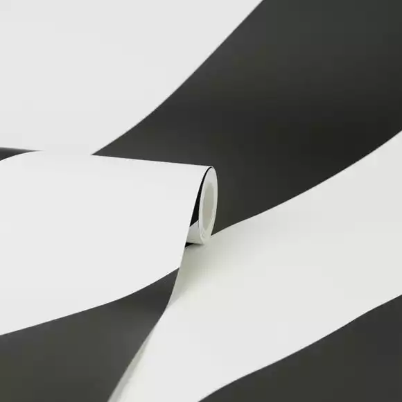 Dunelm Diagonal Stripe Monochrome Wallpaper - Image 3