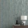 Dunelm Luxe Textured Stripe Teal Wallpaper