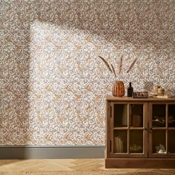 Natural History Museum Romanesque Cream Wallpaper