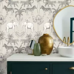Dunelm Safari Walk Natural Wallpaper