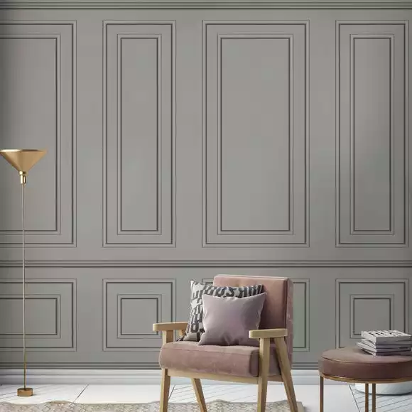 Dunelm Wood Panel Grey Mural