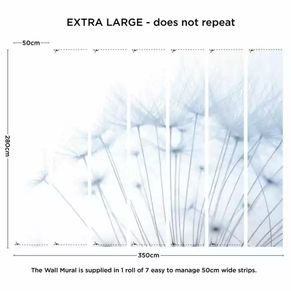 Dunelm Dandelion Mural Blue - Image 2