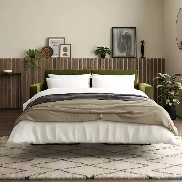 Dunelm Zoe Velvet 3 Seater Sofa Bed - Image 3