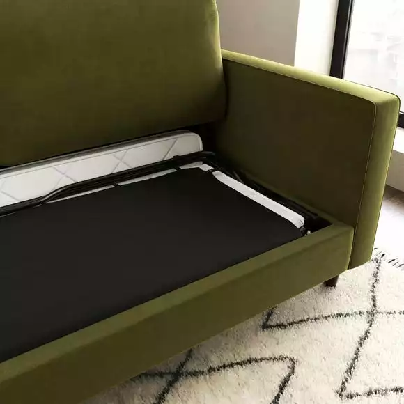 Dunelm Zoe Velvet 3 Seater Sofa Bed - Image 6