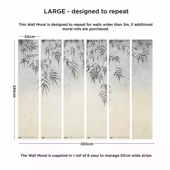 Dunelm Ombre Leaf Mural - Image 4