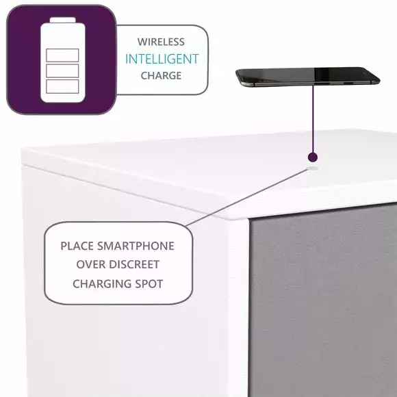 Frank Olsen Furniture LED Smart Click 1 Door & 1 Door Lamp Table - Image 5