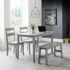 Julian Bowen Kobe Compact Rectangular Dining Table Grey