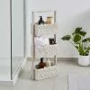 Dunelm 3 Tier Diamond Carved Wooden Caddy