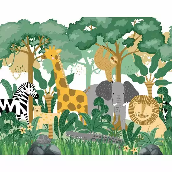 Dunelm Animal Safari Large Mural - Image 2