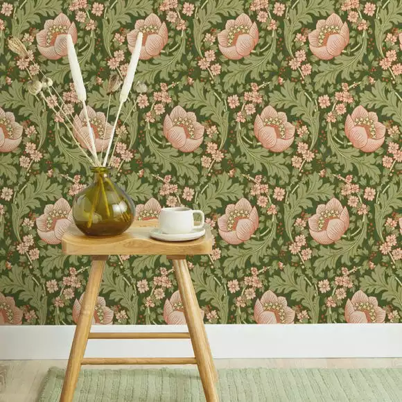 Dunelm Arts Crafts Floral Multi Wallpaper - Image 3