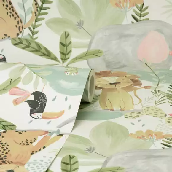 Dunelm Jungle Friends Wallpaper - Image 2