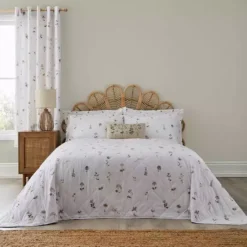 Dunelm Pressed Floral Bedspread