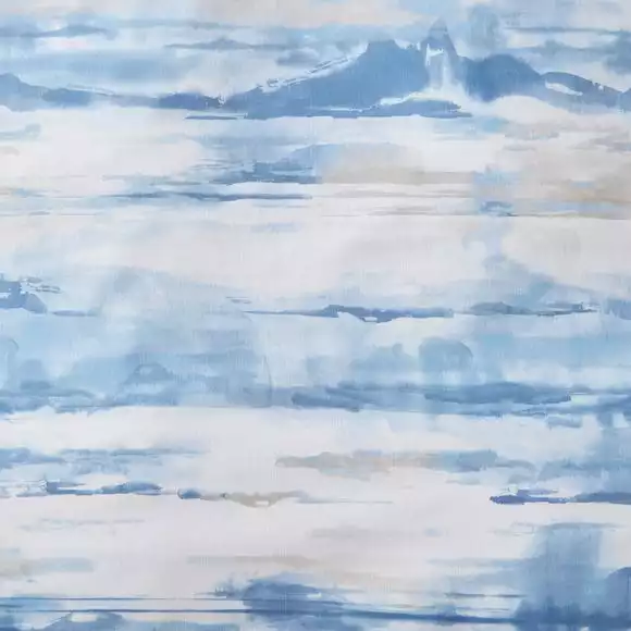 Dunelm Watercolour Landscape Blue Duvet Cover And Pillowcase Set - Image 5