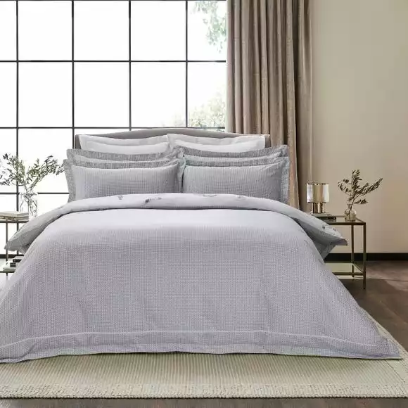 Dorma Pelion Toile Slate Cotton Duvet Cover And Pillowcase Set - Image 2