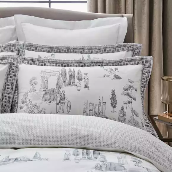 Dorma Pelion Toile Slate Cotton Duvet Cover And Pillowcase Set - Image 4