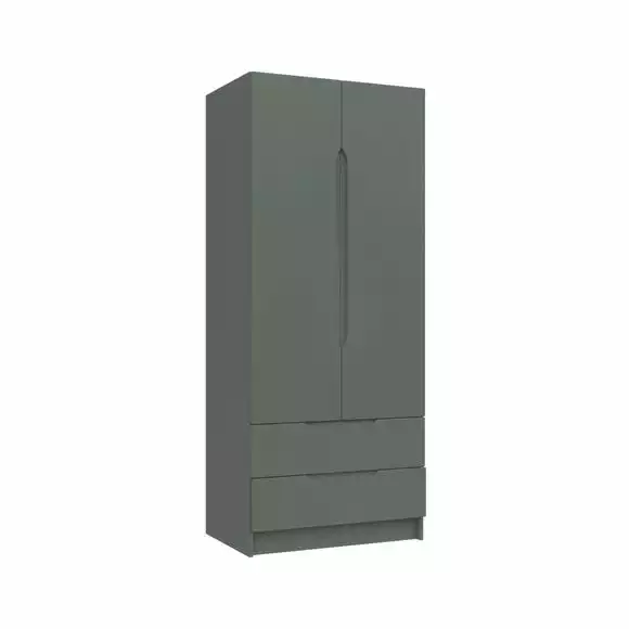 One Call Furniture Legato Double 2 Drawer Wardrobe