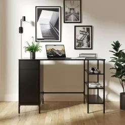 Dunelm Esther Storage Desk Black