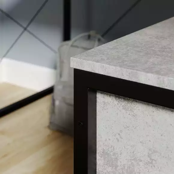 Dunelm Edwin Storage Desk Grey - Image 4