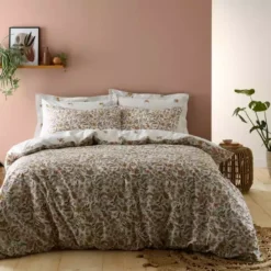 Dunelm Louella Floral Terracotta Duvet Cover And Pillowcase Set