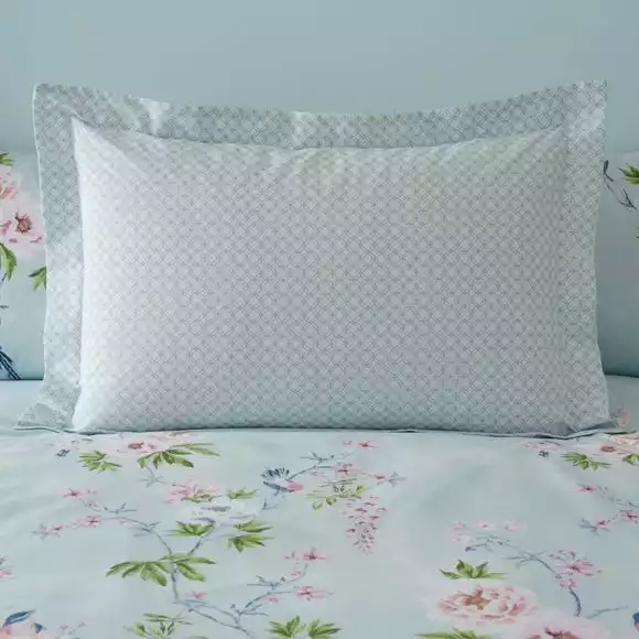 Dunelm Chinoiserie Bird Seafoam Duvet Cover And Pillowcase Set - Image 4