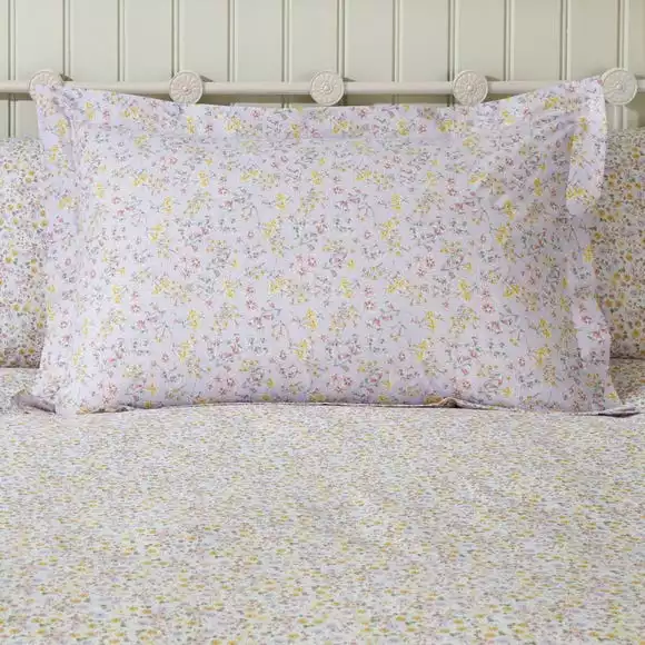 Dunelm Madeline Ditsy Purple Duvet Cover And Pillowcase Set - Image 4