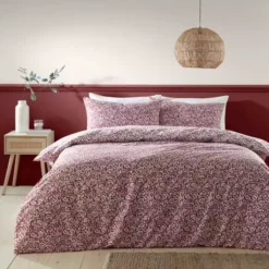 Dunelm Chartwell Red Duvet Cover And Pillowcase Set