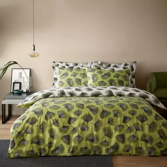 Dunelm Modern Ginko Fern Duvet Cover And Pillowcase Set - Image 2