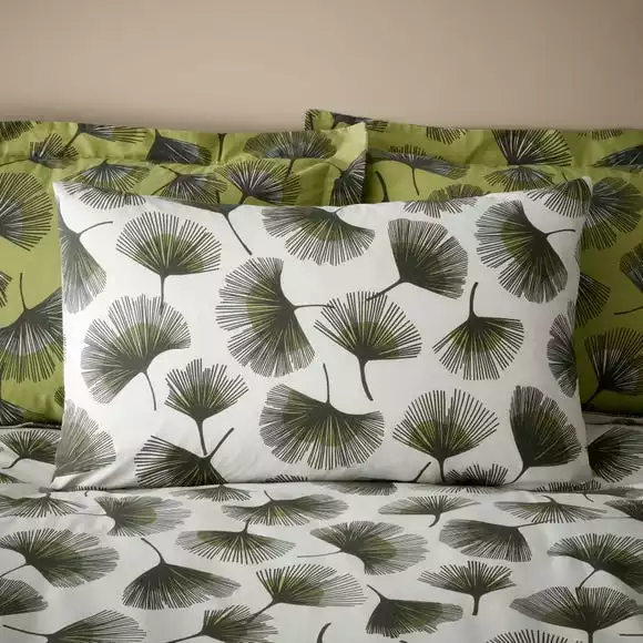 Dunelm Modern Ginko Fern Duvet Cover And Pillowcase Set - Image 3