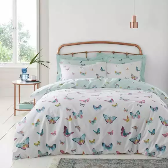 Dunelm Butterflies Duvet Cover And Pillowcase Set