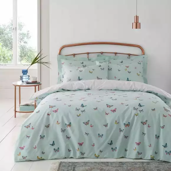 Dunelm Butterflies Duvet Cover And Pillowcase Set - Image 2