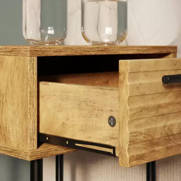 Dunelm Bryant 1 Drawer Bedside - Image 4