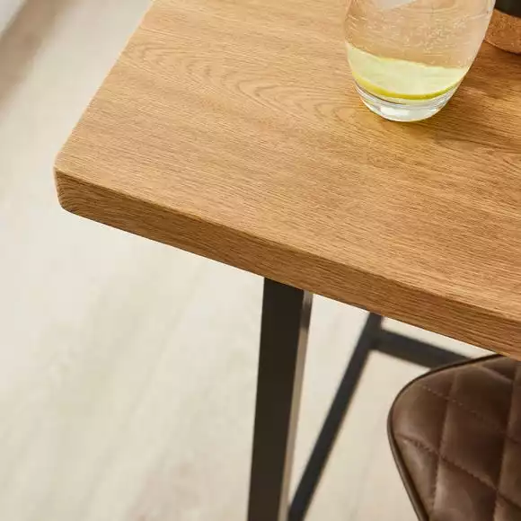 Dunelm Vixen Large Bar Table Oak Effect - Image 3