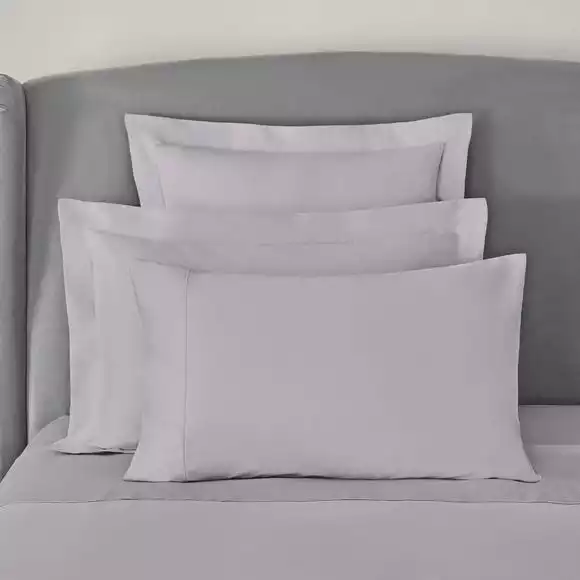 Dorma 300 Thread Count 100% Cotton Sateen Plain Continental Square Pillowcase - Image 4
