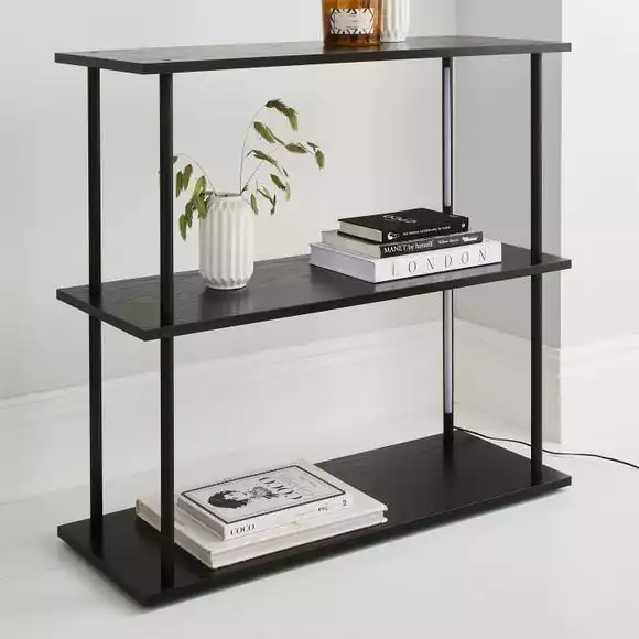 Dunelm Cole Console Table With LED Light Black - Image 2