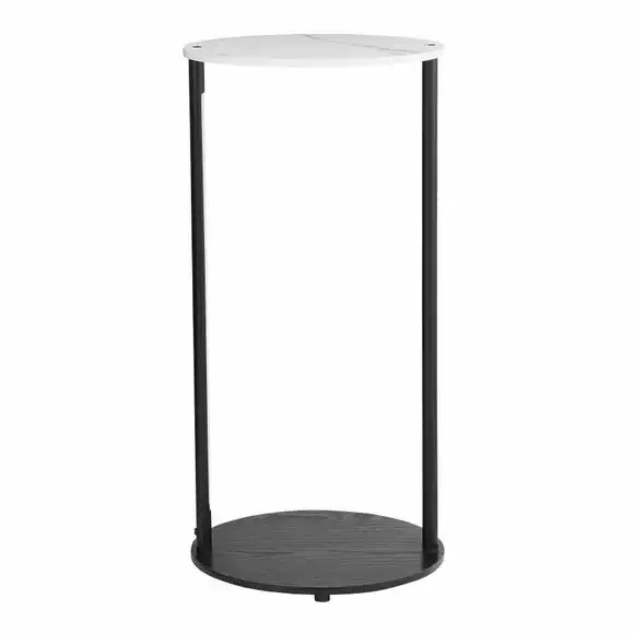 Dunelm Aiko Side Table With 1 LED Light Black And Faux Marble - Image 5