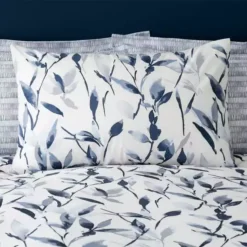 Dunelm Zen Navy Standard Pillowcase Pair