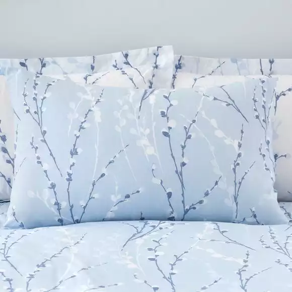 Dunelm Belle Blue Standard Pillowcase Pair