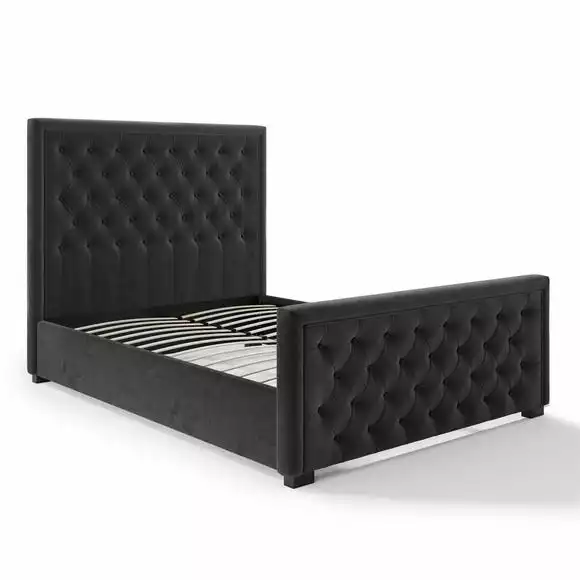 Dunelm Elodie Buttoned Velvet Bed - Image 2