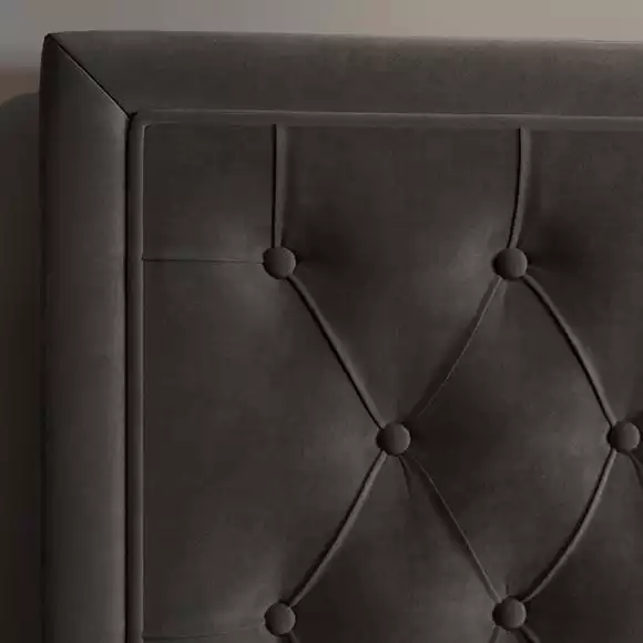 Dunelm Elodie Buttoned Velvet Bed - Image 6